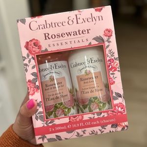 Crabtree & Evelyn Rosewater lotion body wash gel gift set discontinued